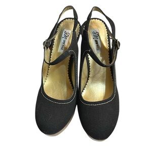 SM New York Black and Tan Lydiaa Heels